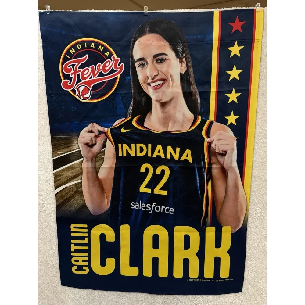 Caitlin Clark Indiana Fever WNBA Basketball 2-Sided 28x40 Banner CC Vertical